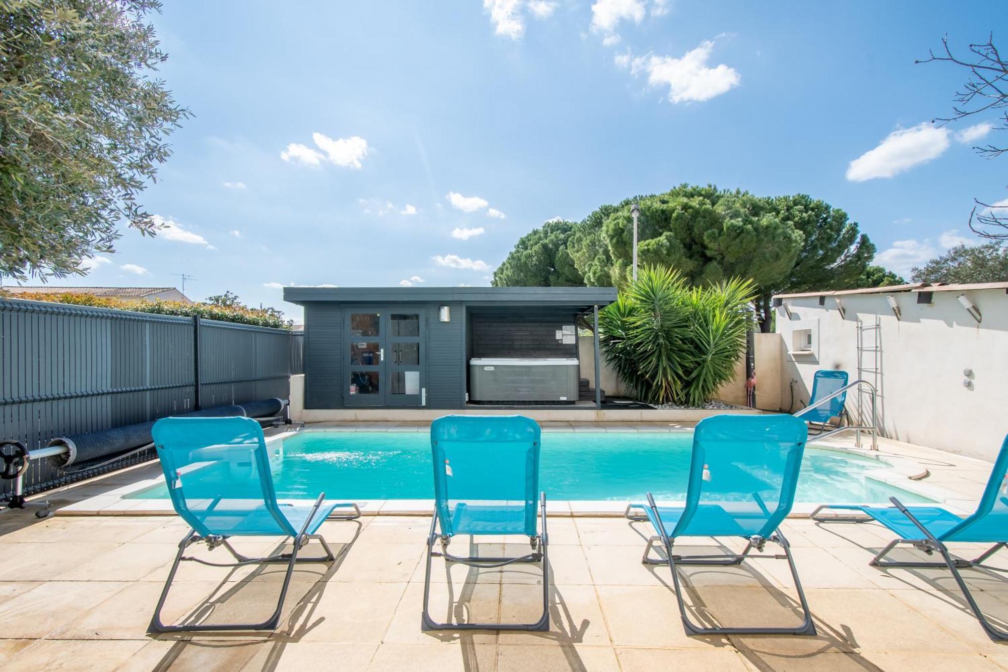 Guesthouse La Costiere - Logements Independants - Espace Piscine Jacuzzi Lunel  Exterior photo